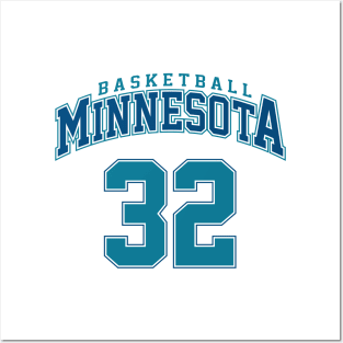 Minnesota Basketball - Player Number 32 Posters and Art